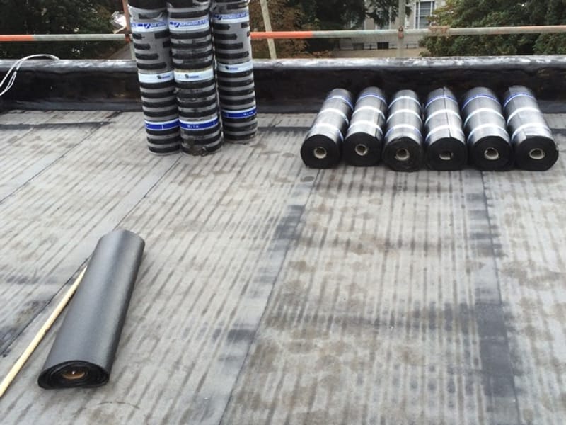 EPDM flat roofing materials on a flat roof in Gloucester